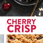 This Fresh Cherry Crisp Recipe is a healthy and delicious dessert that screams summer! You won't believe how easy it is to throw this crisp together in no time. Grab your cherries, orange juice, oats, and a little bit of butter and you're ready to make this healthy cherry crisp recipe!