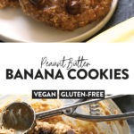 Vegan peanut butter and banana cookies.