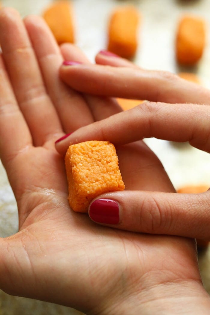 A pair of hands forming a tater tot.