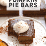 healthy pumpkin pie bars