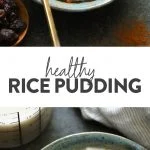 Healthy rice pudding served on a plate.