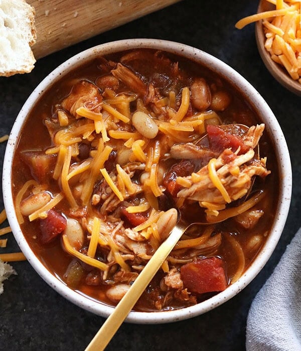 Chicken Chili in a bowl