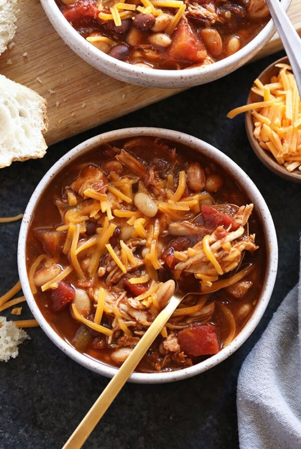 Chicken Chili in a bowl