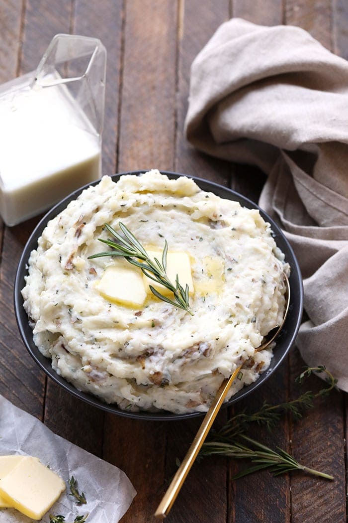 homemade mashed potatoes in bowl