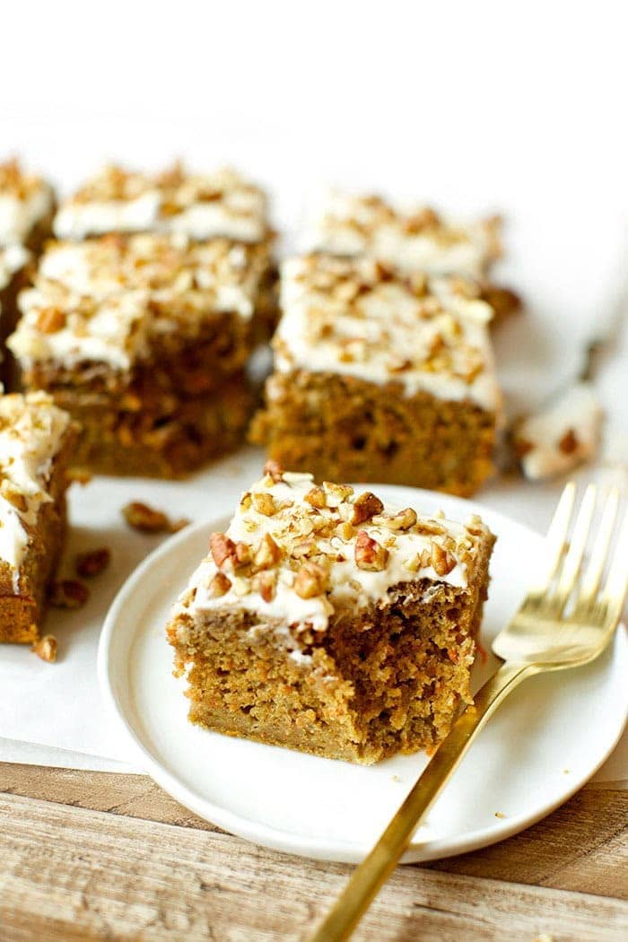 carrot cake on plate