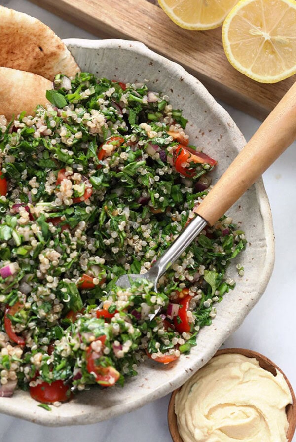 Quinoa Tabouli in a bowl.