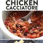 Chicken cacciatore crockpot recipe.