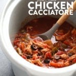 slow cooker chicken cacciatore recipe.