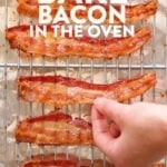 Cooking bacon in the oven method.