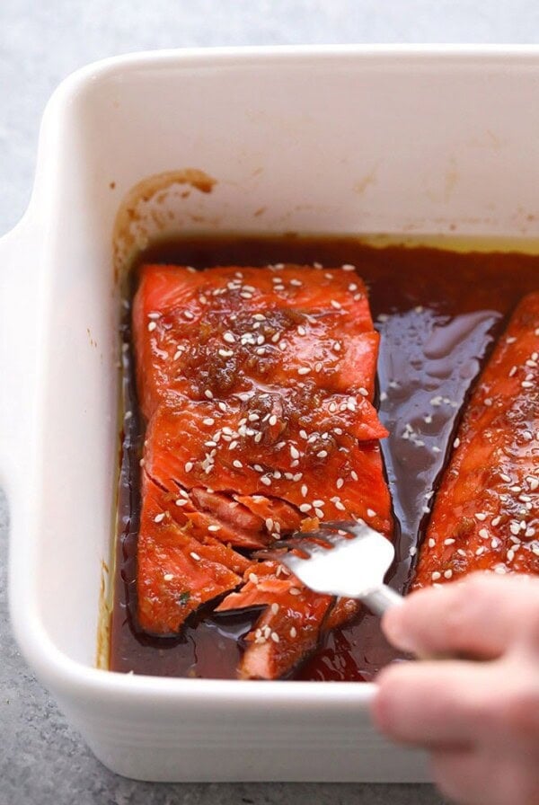 maple ginger baked salmon