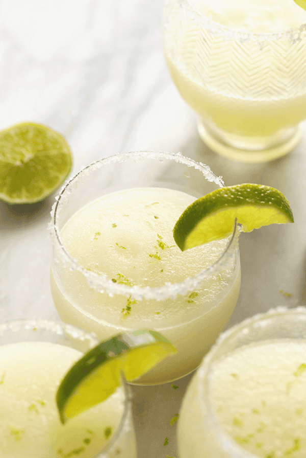 Frozen Margaritas in glasses