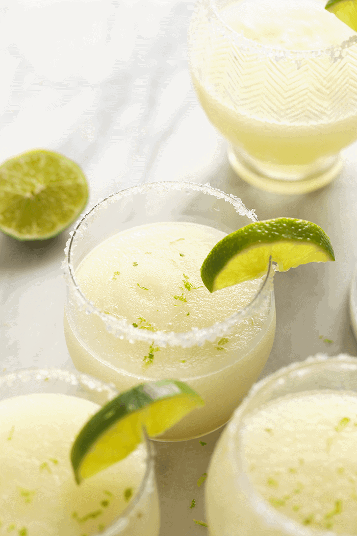 Frozen Margarita with lime.