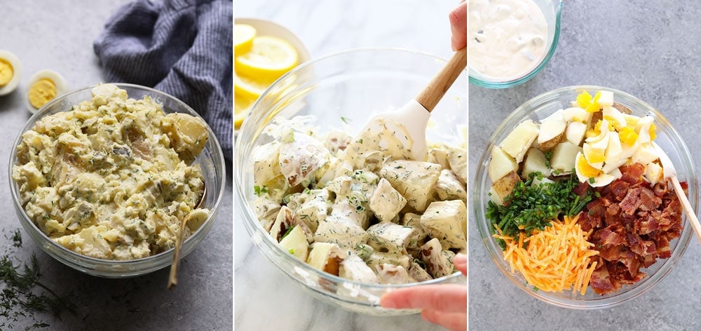 Instant Pot potato salad, vegan potato salad, loaded baked potato salad.