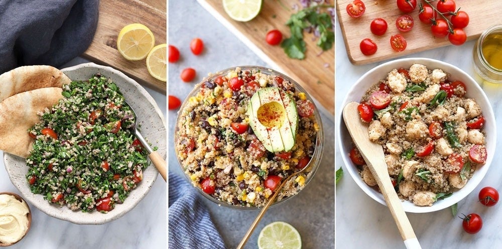 Quinoa tabouli, Mexican quinoa salad, Caprese quinoa salad