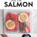 The description of the picture includes the keywords "sous vide salmon.