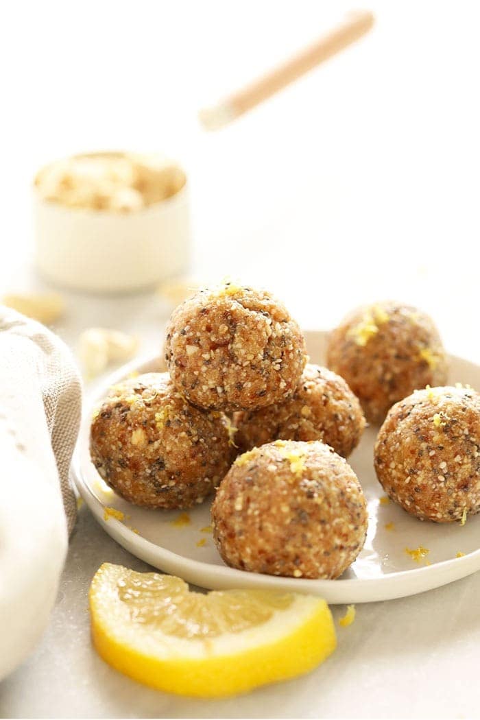 Energy balls on a plate