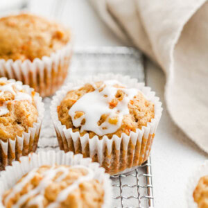 Carrot muffins cooling.