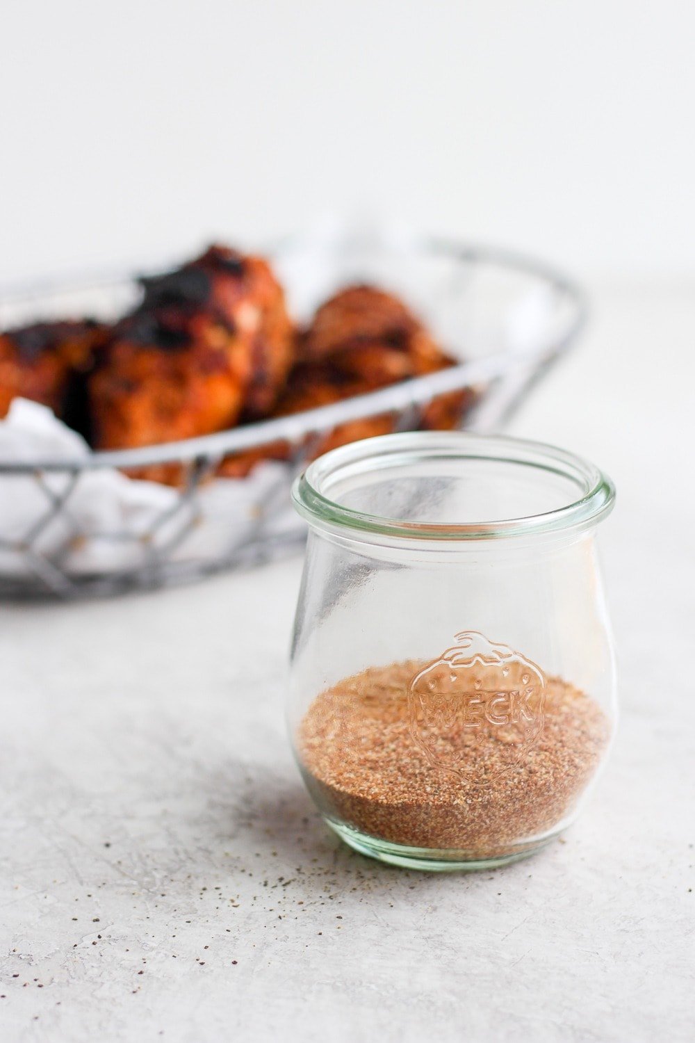 dry rub for chicken in a mason jar