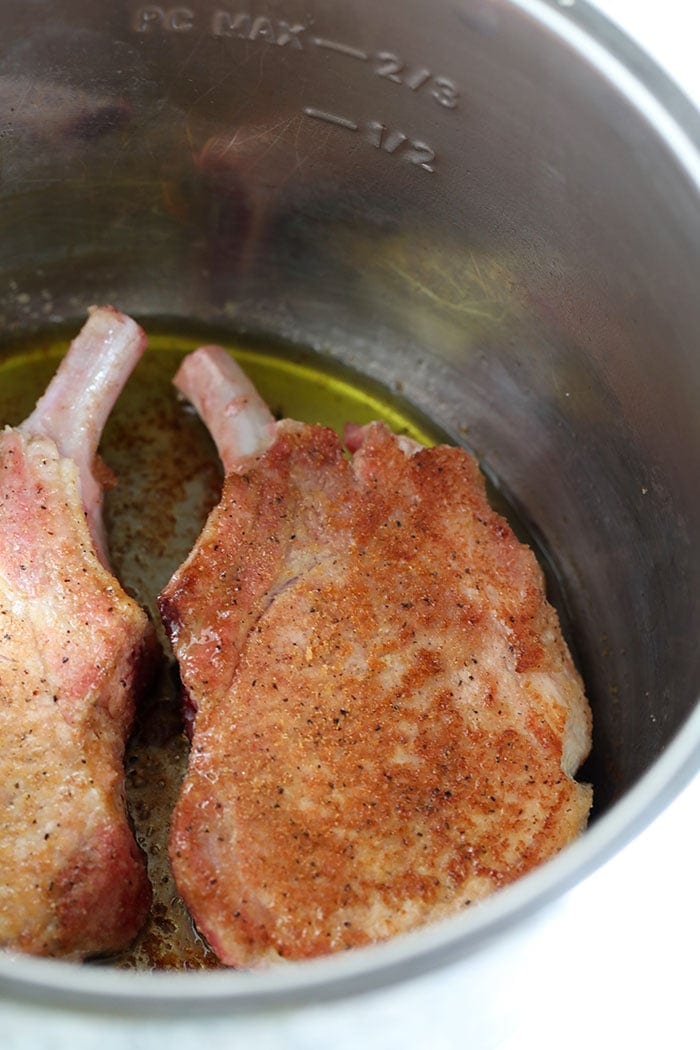 searing pork chops in Instant Pot