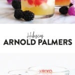 hibiscus arnold palmer drink in a glass