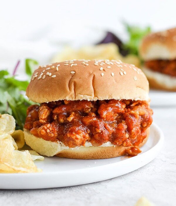 healthy sloppy joe on a bun