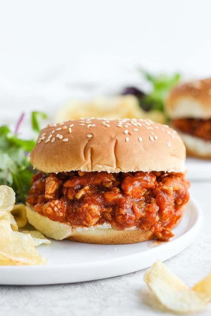 healthy sloppy joe on a bun