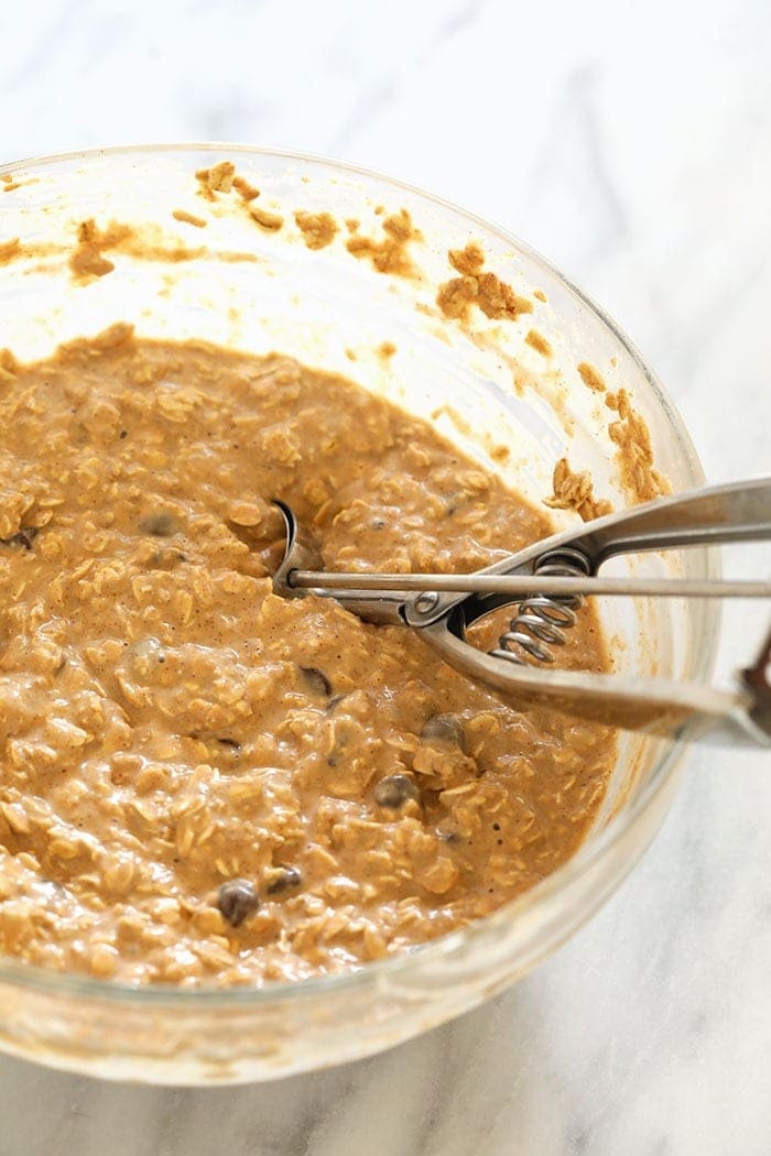 peanut butter oatmeal in bowl