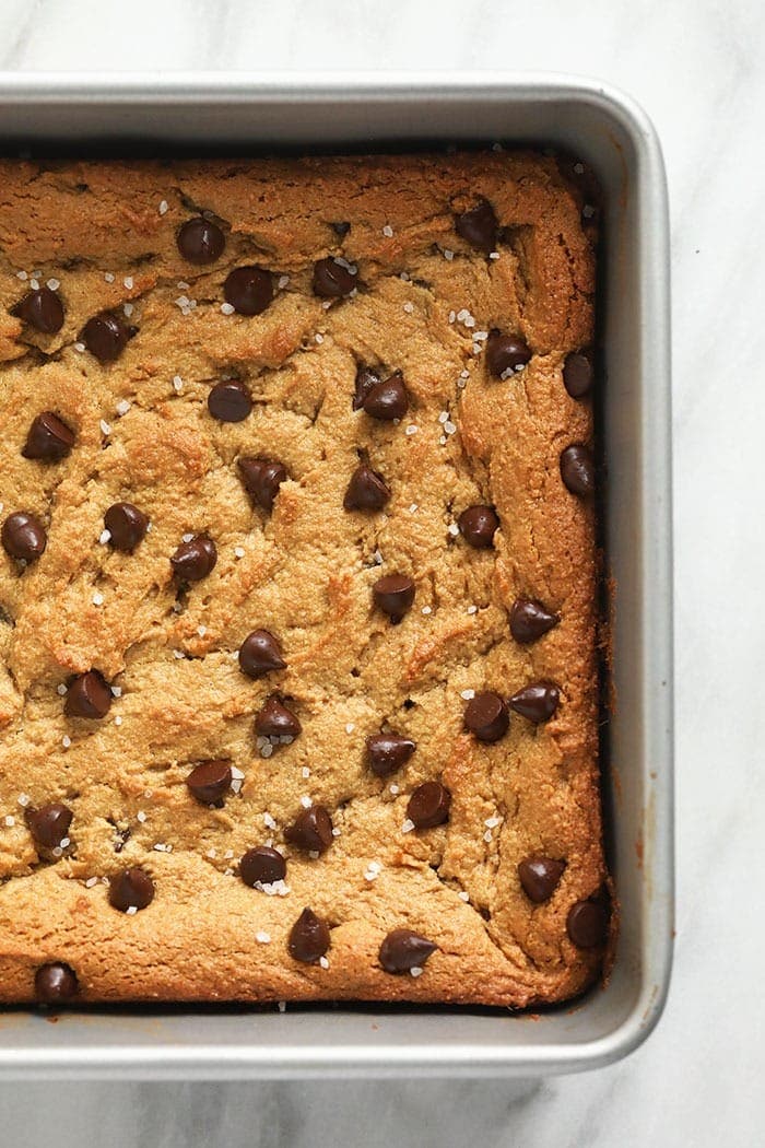 blondies in pan