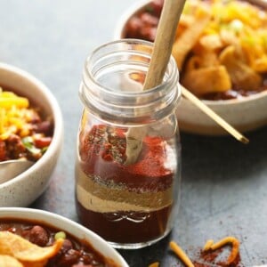 chili spices on plate