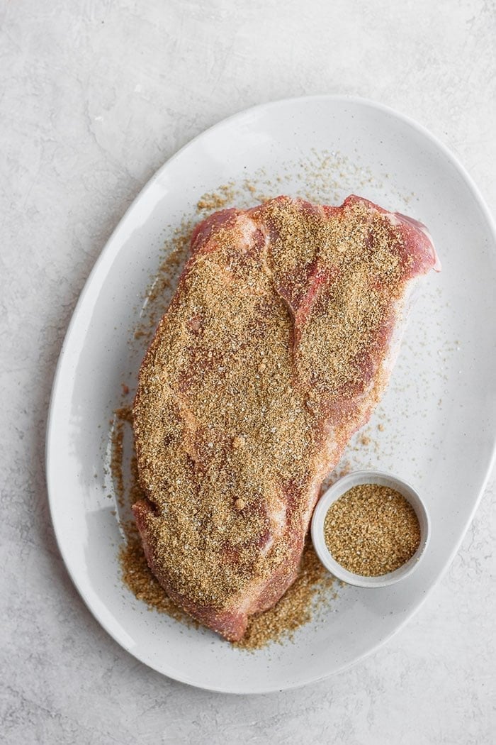 dry rub for pork on a plate