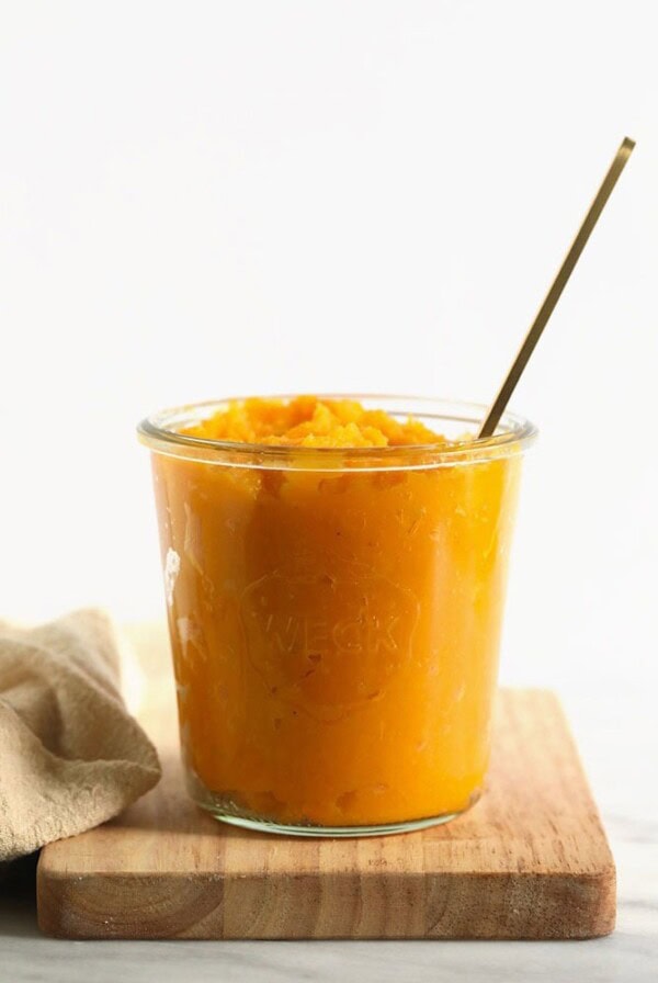 butternut squash puree in a jar