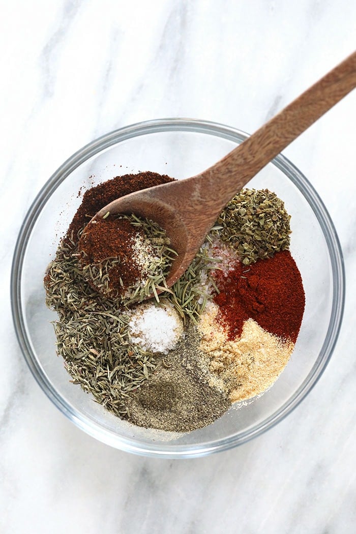 flavorful turkey seasoning in a bowl