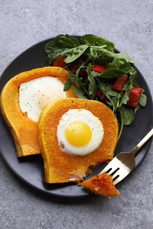 butternut squash egg in a frame