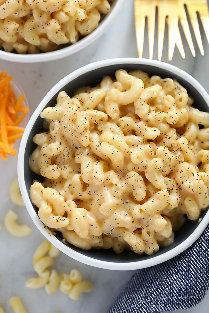 Mac and cheese in a bowl