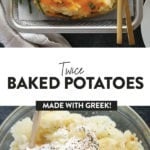 twice baked potatoes with greek yogurt