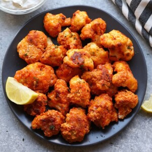 cauliflower wings on plate