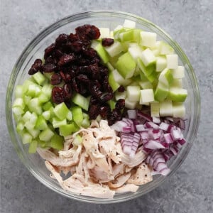 chicken salad in bowl.