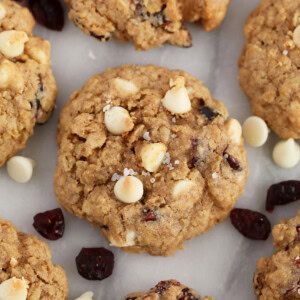 white chocolate cranberry oatmeal cookies