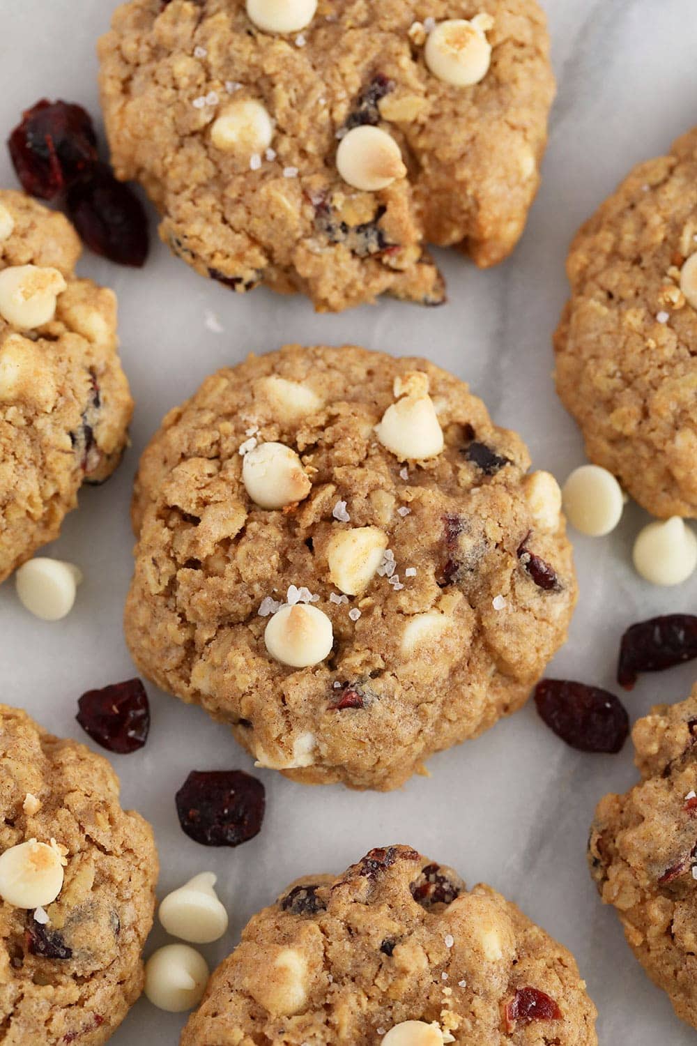 white chocolate cranberry oatmeal cookies