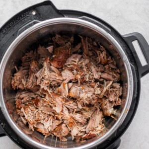 shredded pork in Instant Pot.