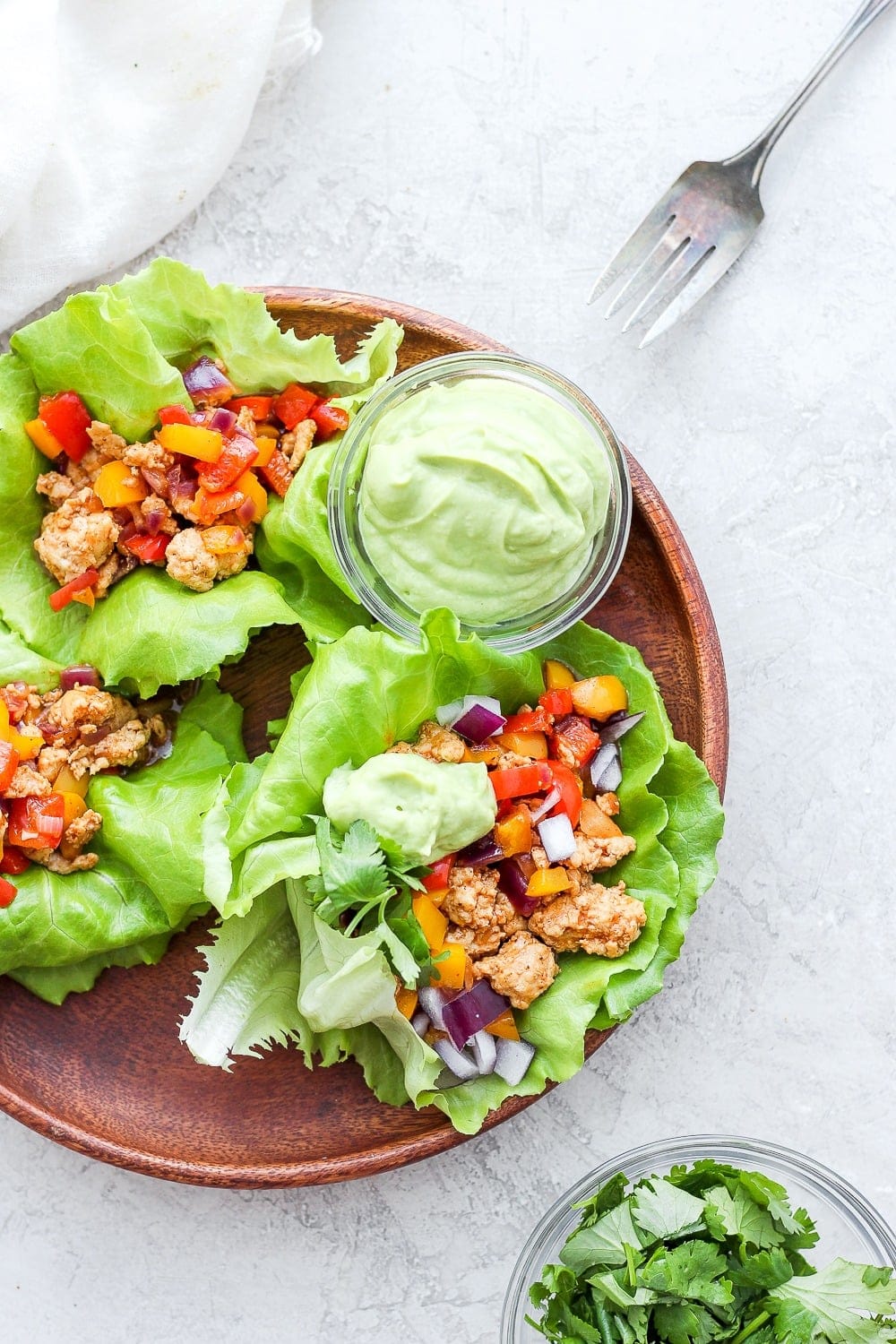 Lettuce wraps on a platter