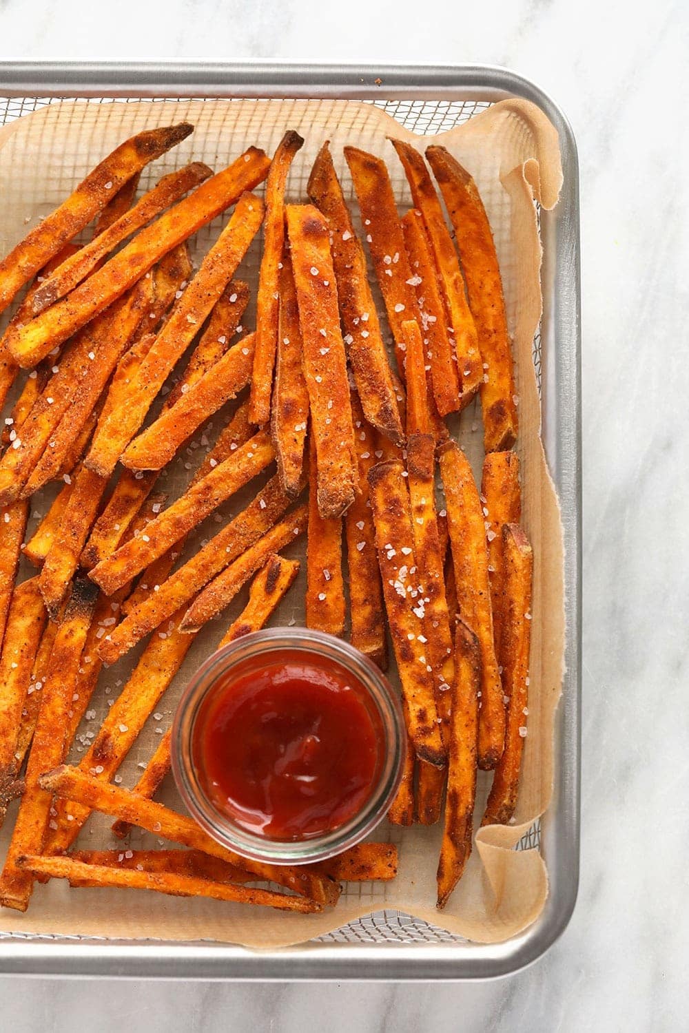 Sweet potato fries in a basket