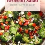 broccoli salad in a bowl