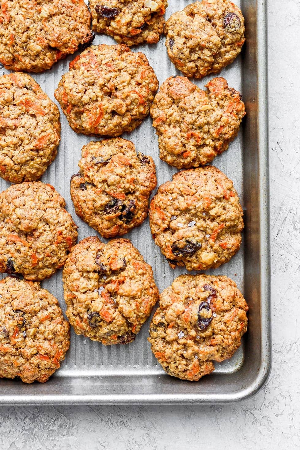 Baked carrot cake cookies