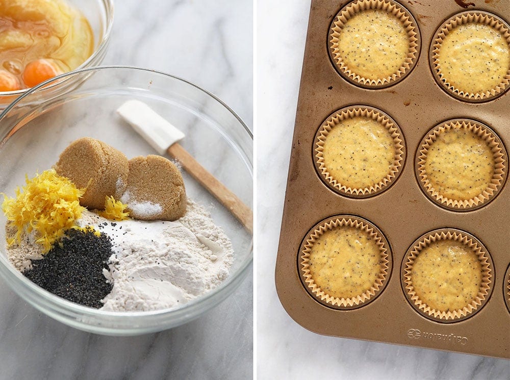 muffin batter in bowl 