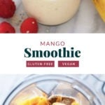 mango smoothie recipe in a glass