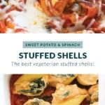 Sweet potato and parmesan stuffed shells.