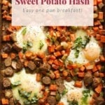 sheet pan sweet potato hash pin