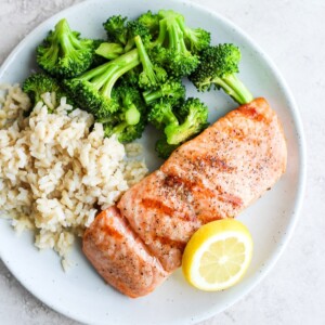 grilled salmon on a plate