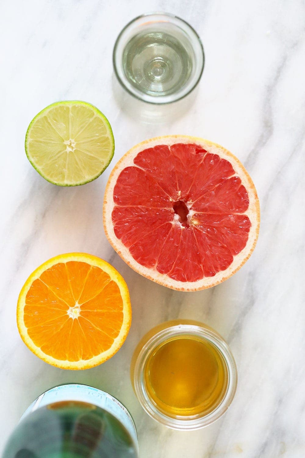 Ingredients for homemade hard seltzer 